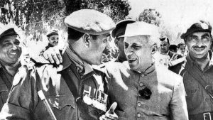 Jawaharlal Nehru in Palestine in 1960, then under Egyptian control (United Arab Republic)