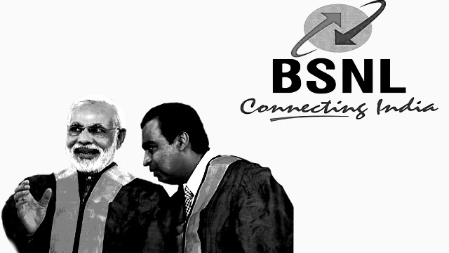 BSNL crisis aggravated by Modi's patronage to Reliance Jio