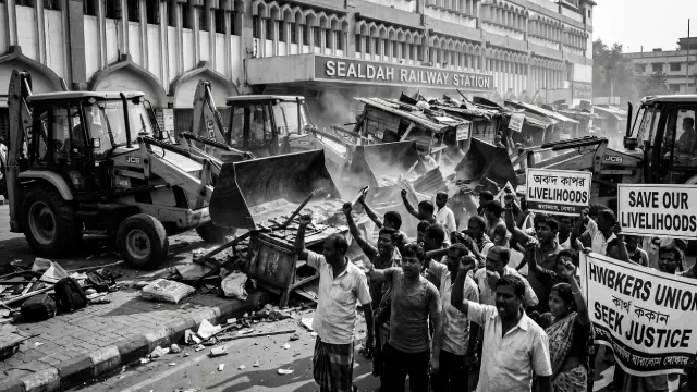As hawkers face eviction across West Bengal, questions grow over BJP policies favouring corporates while targeting India’s informal economy.